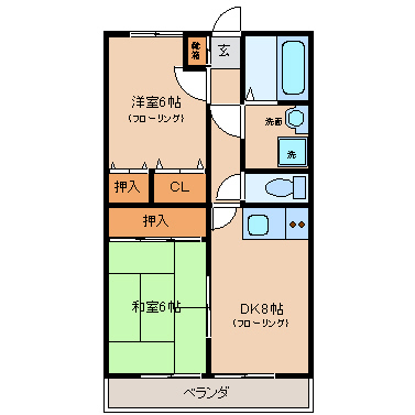 間取り図：ファンタジーハウス 宮崎市 清武町 加納 マンション　アパート