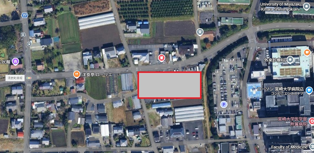 【貸地】宮崎大学医学部附属病院駐車場
